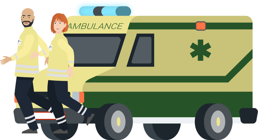 Grafik fra KvaliCares quizmodul om Hjertelungeredning, en del af kurset 'Førstehjælp'