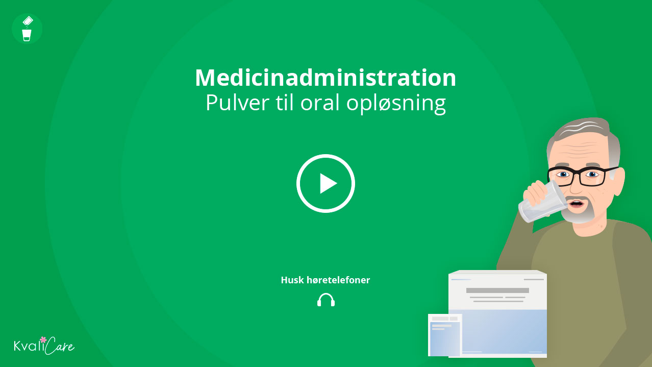 Medicinadministration i pulver til oral opløsning