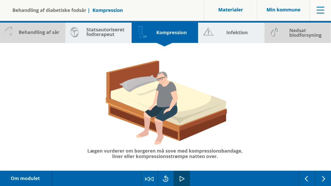 Kompression ved behandling af diabetiske fodsår