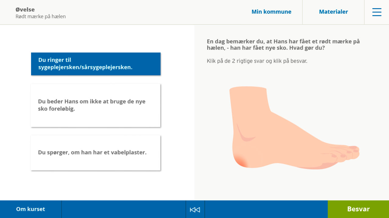 Øvelse om diabetiske fodsår